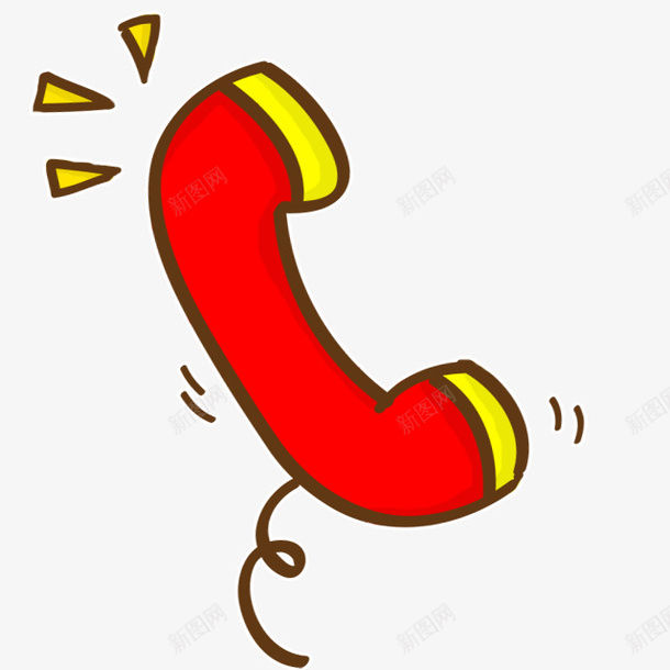 红色电话png免抠素材_88icon https://88icon.com 卡通 手帐 手帐贴纸 电话 电话LOGO 红色 贴图