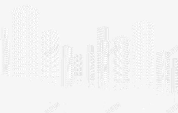 方块形高楼png免抠素材_88icon https://88icon.com 几何形 底纹 建筑 房子 白色