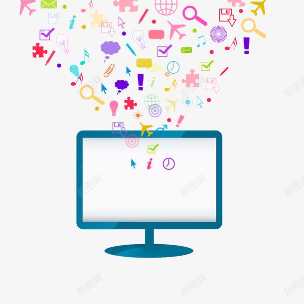 电脑收集信息png免抠素材_88icon https://88icon.com 信息 创意 卡通 商务 壁纸 封面 彩色 手绘 插图 电脑