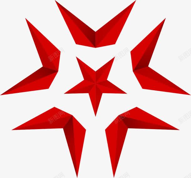 有序列的五角星形png免抠素材_88icon https://88icon.com 五角星 五角星形 几何 对角 星形 有序排列的星形 红星