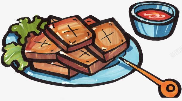 臭豆腐酱汁png免抠素材_88icon https://88icon.com 手绘 绿色 美食 臭豆腐 臭豆腐手绘 豆干 酱汁 食物