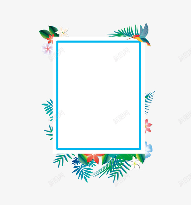 春季花草简约边框psd免抠素材_88icon https://88icon.com 叶子装饰边框 小清新 手绘画 手绘花草 春季 树叶边框 花朵装饰边框 花朵边框