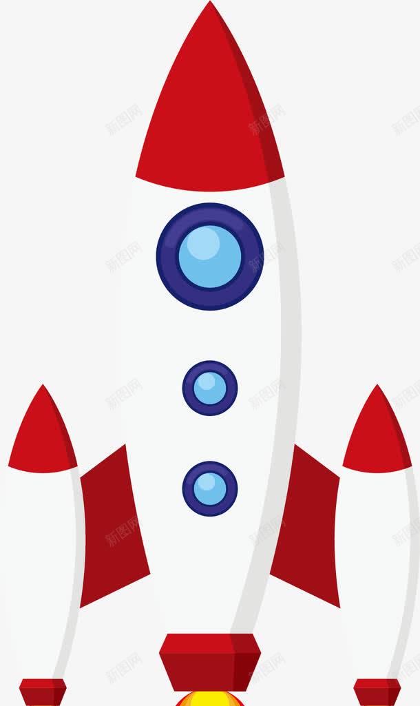 红白卡通火箭png免抠素材_88icon https://88icon.com 卡通火箭 太空舱 宇宙船 宇宙飞船 红白火箭 航天器 航天飞船 航空航天