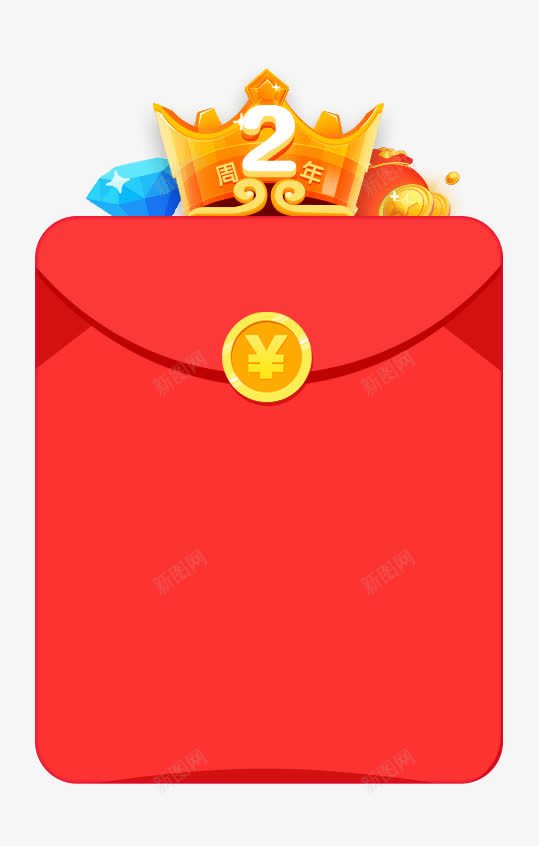 活动红包png免抠素材_88icon https://88icon.com 2周年 手绘 活动 皇冠 红色 金钱 钻石