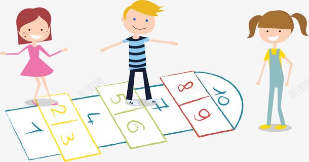 游戏教学png免抠素材_88icon https://88icon.com 儿童教学 小女孩 幼儿园 玩游戏 认识数字