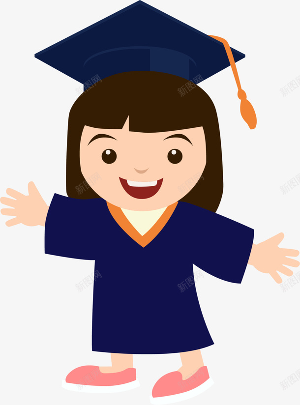 微笑卡通毕业女学生png免抠素材_88icon https://88icon.com 博士帽 女学生 学位 学士学位 学士帽 教育 毕业女孩 毕业季 毕业学生