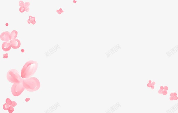 手绘粉色桃花画册png免抠素材_88icon https://88icon.com 桃花 画册 粉色