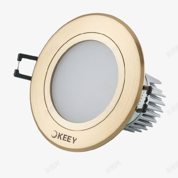企一照明筒灯金色png免抠素材_88icon https://88icon.com LED 产品实物 企一 家居 射灯 灯 灯具 灯饰 照明 电器 筒灯