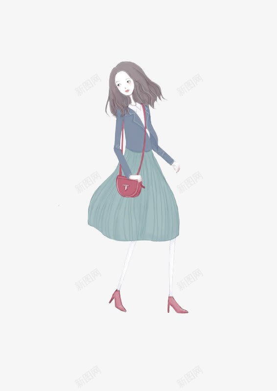 清新手绘背包少女png免抠素材_88icon https://88icon.com 卡通服饰 小清新服装设计 小清新风格 手绘卡通美少女png 手绘服装搭配 服装设计 简约服饰搭配 背包女孩