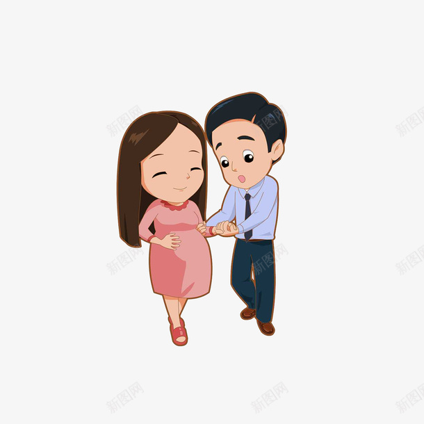 卡通陪怀孕老婆散步的男子png免抠素材_88icon https://88icon.com 世界步行日 孕妇散步 怀孕老婆 散步的夫妻 贴心丈夫