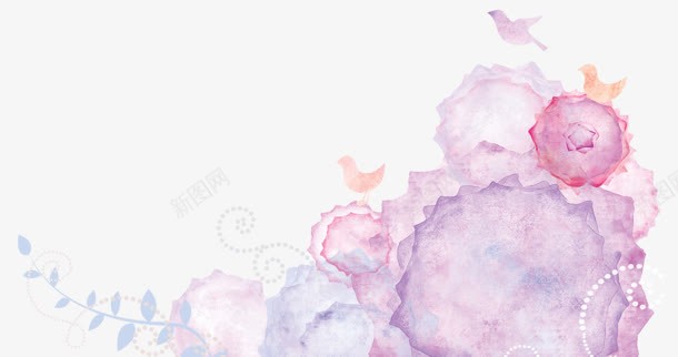 水彩可爱花纹纹理png免抠素材_88icon https://88icon.com 可爱 水彩 纹理 花纹
