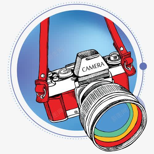 卡通摄影社png免抠素材_88icon https://88icon.com 卡通有趣 手绘图 社团招新 社团活动 线性边框 装饰相机