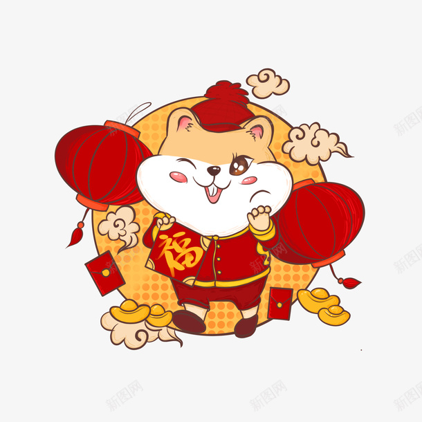 鼠年元素手绘卡通老鼠psd免抠素材_88icon https://88icon.com 卡通 手绘 招财鼠 老鼠 老鼠生日 鼠年