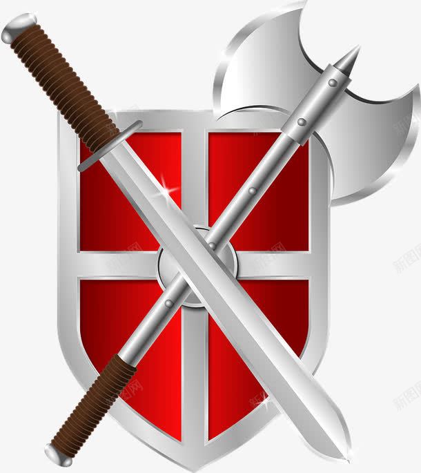 卡通矛盾png免抠素材_88icon https://88icon.com 手绘护盾 护盾 武器 武器库 牦牛 盾牌 矛头 矛盾 虎头 质感 银色武器