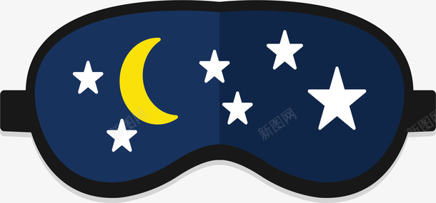星星月亮蓝色眼罩矢量图ai免抠素材_88icon https://88icon.com 世界睡眠日 星月花纹 眼罩 睡眠日 矢量png 蓝色眼罩 矢量图