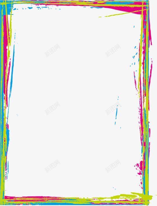 彩色喷墨边框png免抠素材_88icon https://88icon.com 喷溅 墨迹 彩墨 彩色 水笔 画笔 矢量彩色喷墨边框 边框图片素材 铅笔 鹅毛笔