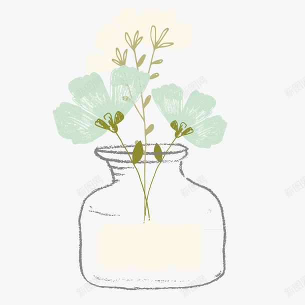 彩色花瓶唯美手绘矢量图ai免抠素材_88icon https://88icon.com 卡通 唯美 小清新 手绘 浅色 粉色 花卉 花朵 蓝色花朵 矢量图
