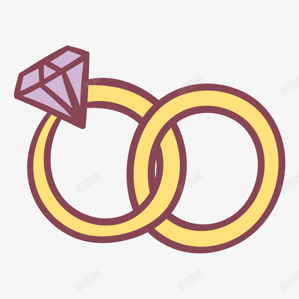 婚礼装饰png免抠素材_88icon https://88icon.com 卡通 卡通婚礼 卡通结婚戒指 婚礼装饰 彩绘 戒指 手绘 插画