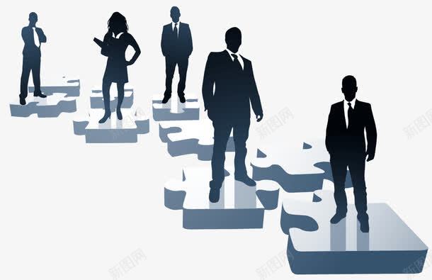 实用商务人物剪影矢量图ai免抠素材_88icon https://88icon.com 矢量人物商务人物剪影白领上班族经理拼图 矢量图