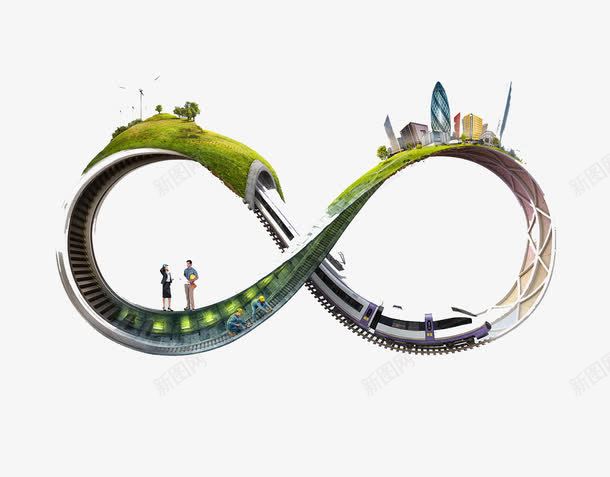 绿色的跑道png免抠素材_88icon https://88icon.com 地铁 碧绿的草坪 空中的房屋