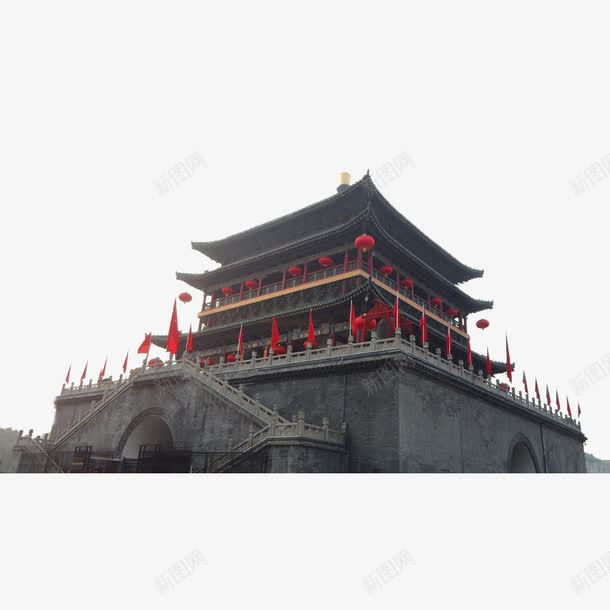 西安鼓楼png免抠素材_88icon https://88icon.com 传统 古代 地标 建筑 标志性建筑物 西安加油 鼓楼