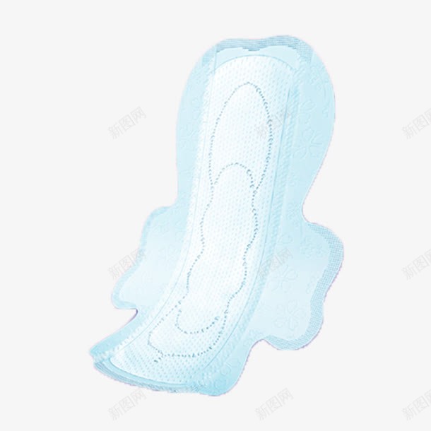 现代简约蓝色卡通卫生巾png免抠素材_88icon https://88icon.com 卡通卫生巾 可爱 白色 简约