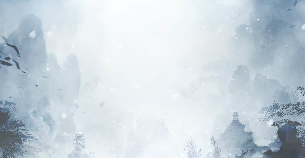 青色水彩玄幻飘渺山峰jpg设计背景_88icon https://88icon.com 山峰 水彩 青色 飘渺