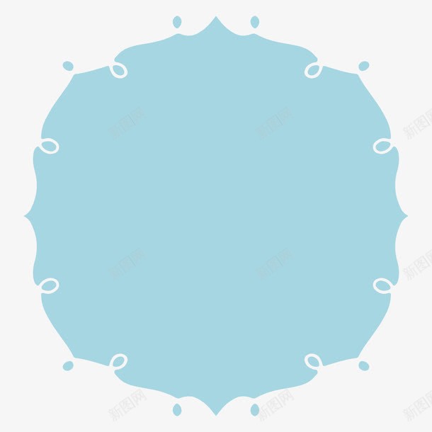 标签框png免抠素材_88icon https://88icon.com 几何图形 纯色底纹 蓝色 边框底纹