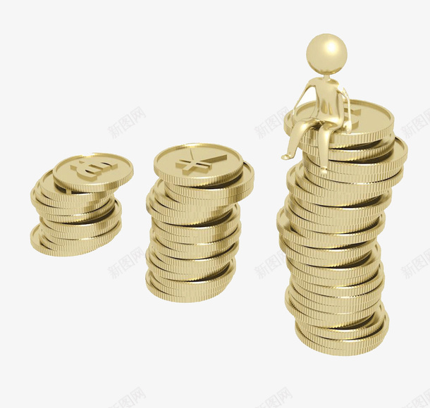 现代金色欧式金币装饰png免抠素材_88icon https://88icon.com 简易 翻倍 金币 金色
