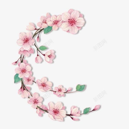 抽象花朵花卉桃花枝png免抠素材_88icon https://88icon.com 唯美 手绘花朵素材 桃花 桃花花圈 植物花卉素材 绿植花卉 花枝 鲜花 鲜花图案 鲜花盛开