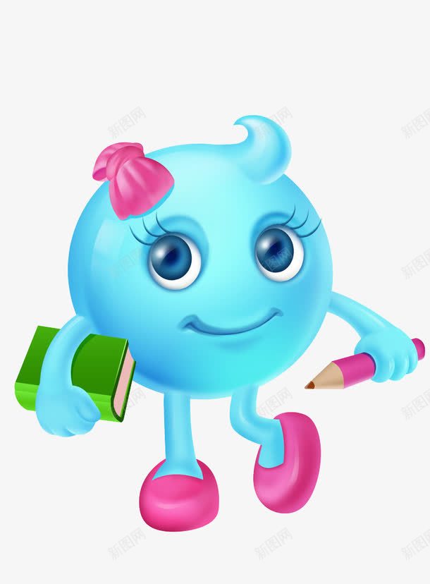 吉祥物png免抠素材_88icon https://88icon.com 创意 学生 蓝色