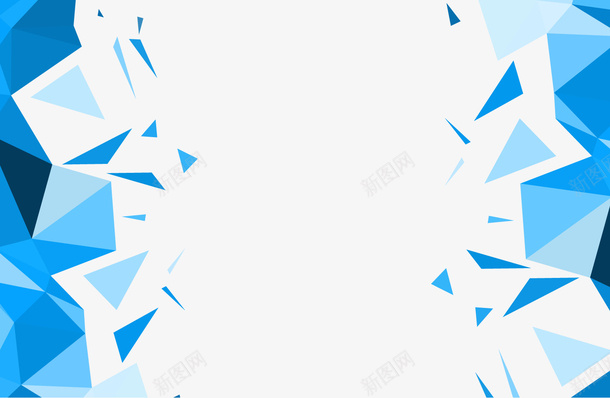 蓝色碎片背景装饰png免抠素材_88icon https://88icon.com 不规则图形 几何图形 卡通碎片 背景装饰 蓝色底边 蓝色碎片