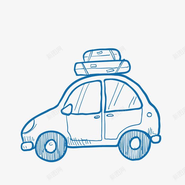 手绘小车png免抠素材_88icon https://88icon.com 小汽车 手绘 简笔画