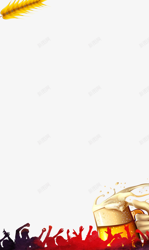 啤酒促销psd免抠素材_88icon https://88icon.com 啤酒 狂欢 畅饮 麦芒