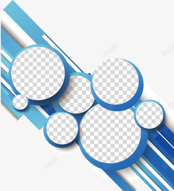 蓝色抽象几何线条圈圈png免抠素材_88icon https://88icon.com 几何 圈圈 抽象 线条 蓝色