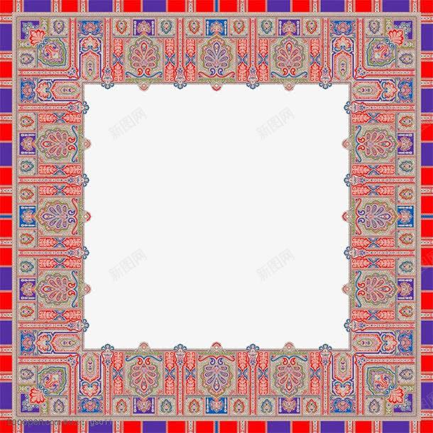 彩色华丽藏式花边png免抠素材_88icon https://88icon.com 民族 藏式花纹 藏式花边 藏族 装饰 边框