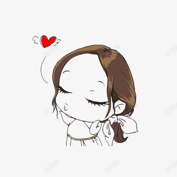 卡通飞吻的陶醉的女孩子PSD分层png免抠素材_88icon https://88icon.com 亲亲 动作表情 爱你 甜蜜的 相亲相爱 飞吻 飞吻表情