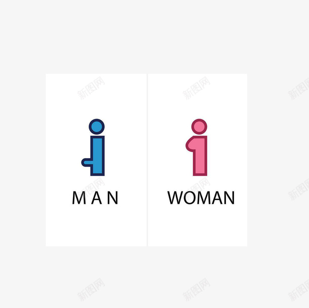 可爱男女厕所挂牌png免抠素材_88icon https://88icon.com 可爱 形象化 挂牌 明显 男厕所 男女厕所 白色底 相似 突出 简单 英文翻译
