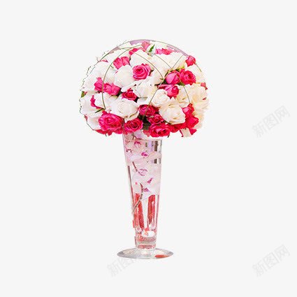 花球鲜花png免抠素材_88icon https://88icon.com 免抠 婚礼素材 婚礼路引 桌花 玻璃瓶