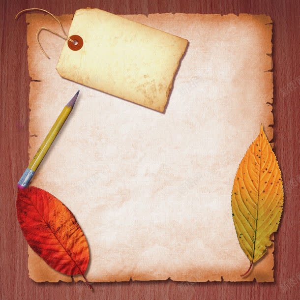 怀旧纸张上的树叶jpg设计背景_88icon https://88icon.com 书签 卡片 图片素材 怀旧纸张上的树叶图片 怀旧纸张上的树叶图片素材下载 木板 树叶 红叶 纸张 背景花边 边框相框 铅笔