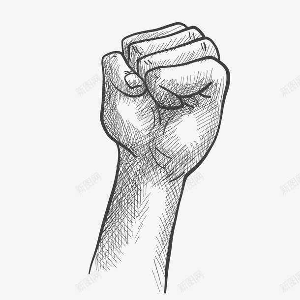 手握拳头的手部素描矢量图ai免抠素材_88icon https://88icon.com 举拳头 人物 手 手素描 文化 素描 紧握拳头 绘画书法 美术 艺术 设计 矢量图