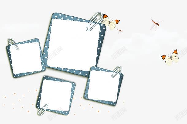 儿童相册模版png免抠素材_88icon https://88icon.com 300dpi psd 云 儿童 儿童相册模版 广告设计模板 源文件 画册设计 白色 相册模版 相框 蜻蜓 蝴蝶