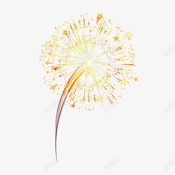 金色烟花节日元素psd免抠素材_88icon https://88icon.com 喜庆 平面 庆祝 活动 烟花 节日 设计 金色