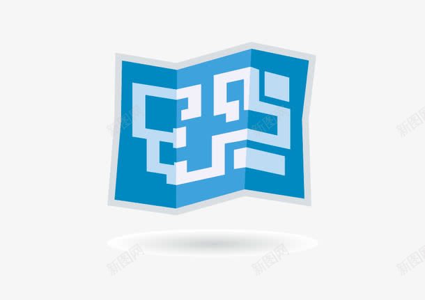 三折页png免抠素材_88icon https://88icon.com 三折页 地图 手绘 蓝色