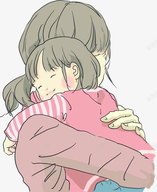 手绘亲情母女人物png免抠素材_88icon https://88icon.com 亲情 人物 母女