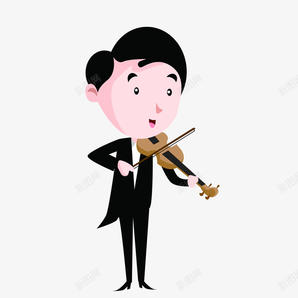 卡通拉小提琴的人物矢量图ai免抠素材_88icon https://88icon.com 人物设计 儿童生活节 卡通 拉小提琴 校园文化艺术节 矢量图