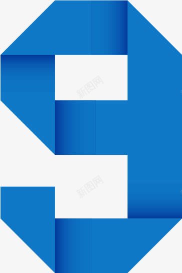 折纸数字9png免抠素材_88icon https://88icon.com 折纸 数字