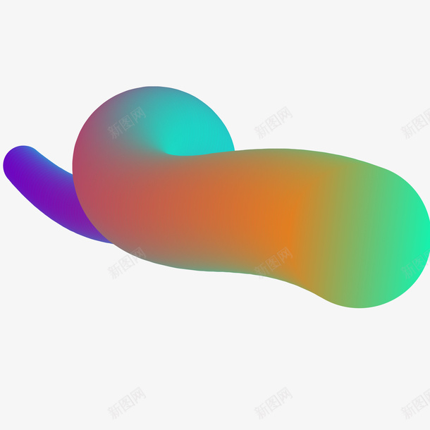 多色渐变流体形状矢量图ai免抠素材_88icon https://88icon.com 3D 三维图形 免抠PNG 几何形状 多色渐变流体形状 抽象 柔和 立体插画 矢量图