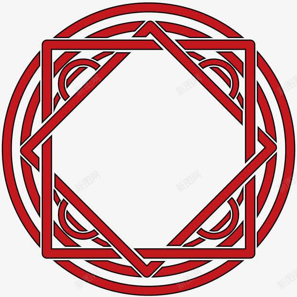 红色中国传统边框png免抠素材_88icon https://88icon.com 中国风 传统边框 窗框 红色 门框