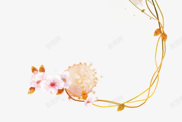 粉色手绘花草装饰图案png免抠素材_88icon https://88icon.com 免抠PNG 手绘 树藤 粉色 花朵 花草 花藤 藤蔓 装饰图案